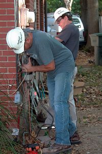Kevin Stecher and Kevin Brautigam working